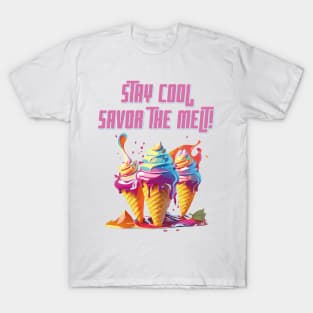Summer Melting Delights: Tempting Ice Cream Treat T-Shirt